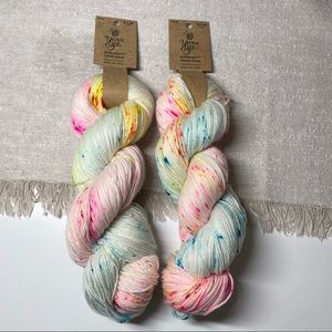 NWT Yarn Bee Authentic Hand
Dyed Yarn. Lot of 2. Color - Flower Fusion